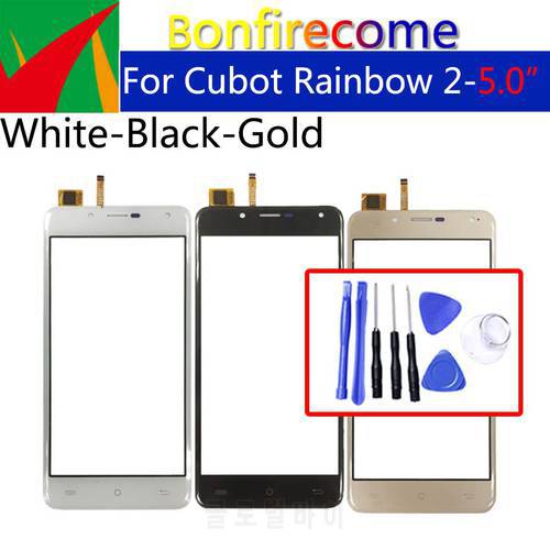 Touchscreen For Cubot Rainbow 2 Touch Screen Digitizer LCD Display Front Glass Panel Sensor Replacement Replacement 5.0 inch