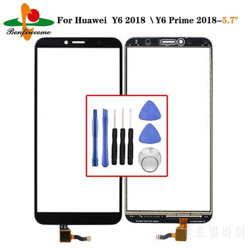 For Huawei Y6 2018 \Y6 Prime 2018 Touch Screen Touch Panel Sensor Digitizer Front Glass Touchscreen NO LCD