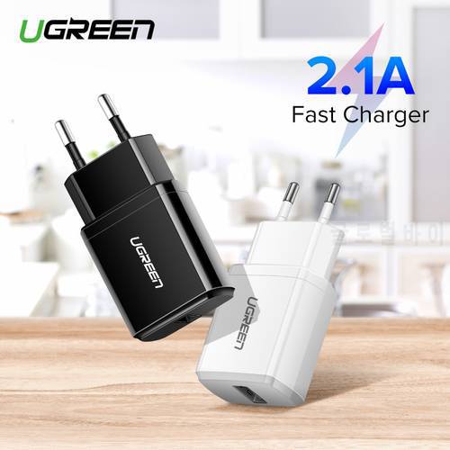 Ugreen 5V 2.1A USB Charger for iPhone 14 13 12 pro max X 8 Fast Wall Charger Adapter for Samsung S21 Xiaomi Redmi Phone Charger