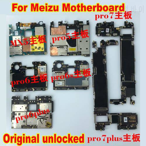 Original Unlock Motherboard For Meizu Pro 5 Pro6 Pro 6S Pro 6 Plus Pro 7 Pro7 Plus MX6 Mainboard Circuits Card Fee Flex Cable