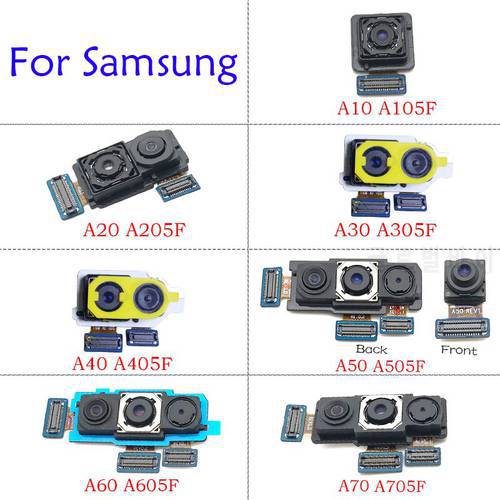 Back Rear Camera Module Flex Cable + Front Facing Camera For Samsung A10 A20 A30 A40 A50 A60 A70 A105F A205F Camera Modules