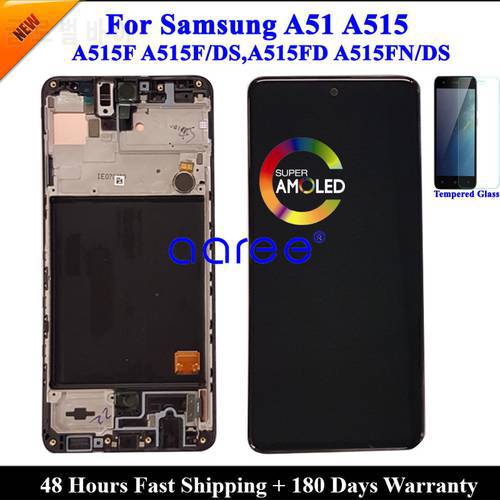 Super AMOMLED Original LCD For Samsung A51 2020 A515 LCD A515F lcd For Samsung A515 A515F LCD Screen Touch Digitizer Assembly
