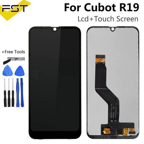 5.71&39&39 Black For Cubot R19 LCD Display with Touch Screen Digitizer Assembly For Cubot R19 Phone Accessories+Tools