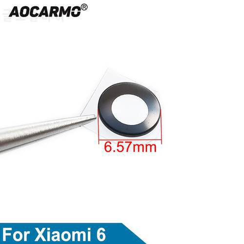 Aocarmo For Xiaomi Mi 6 Rear Back Camera Lens Glass With Adhesive Sticker Replacement Part