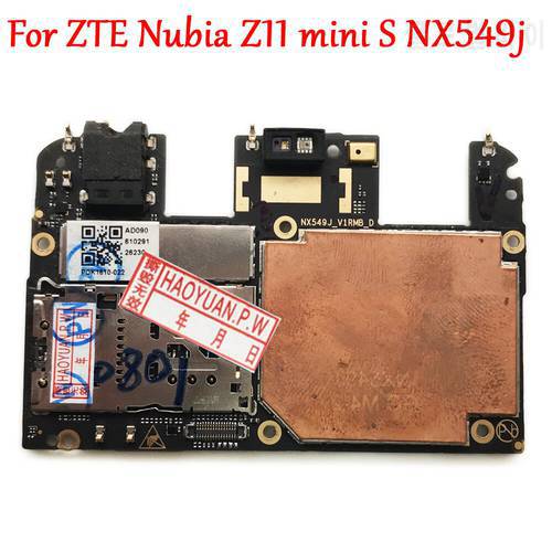TESTED Full Work Original Unlock Mainboard For ZTE Nubia Z11 mini S NX549j Motherboard Logic Circuit Electronic Panel Fast Ship