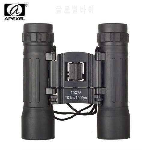 APEXEL Mini Portable Compact Pocket HD 10X25 Binoculars Telescope For Outdoor Camping Hiking Hunting Watching Outdoor Animals