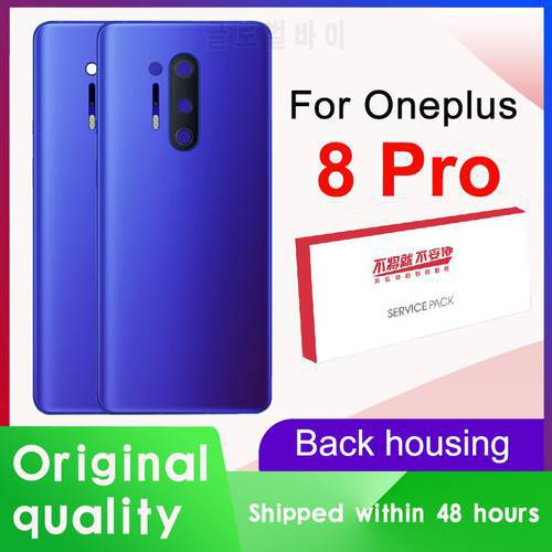 Original Back Housing Replacement For Oneplus 8 Pro Back Cover Battery Glass for One Plus 8 Pro Door Rear Replacement With Logo