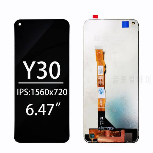 6.47 Inch 1560x720 LCD For Vivo Y30 Y 30 1938 V2034A LCD Display + Touch Screen Digiziter Assembly With Tools