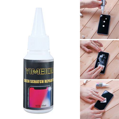 30ML Glass Polish Scratch Remover Transparent Safe Phone Repair Liquid Set for Cell Phone Screens Watches LCD Display