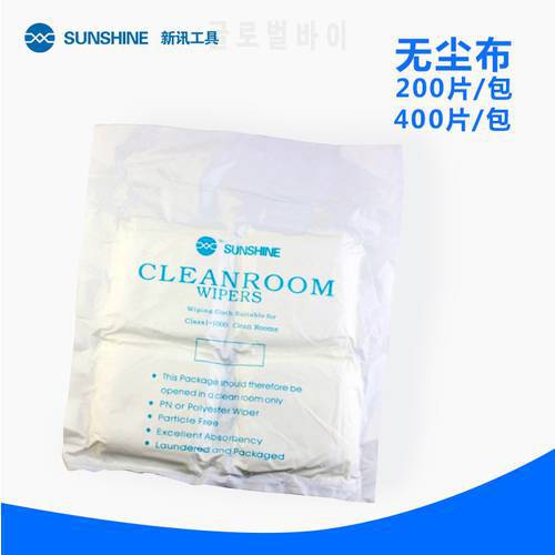 400pcs/bag Soft Cleanroom Wiper Anti-static Non Dust Cloth 10cm*10cm For Mobile Phone Pad Tablet PC Screen Glass Cleaning Repair