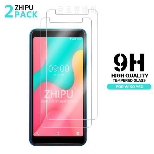 For Wiko Y60 2Pcs Tempered Glass For Wiko Y60 Glass Screen Protector 2.5D 9H Premium Tempered Glass For Wiko Y60 Protective Film