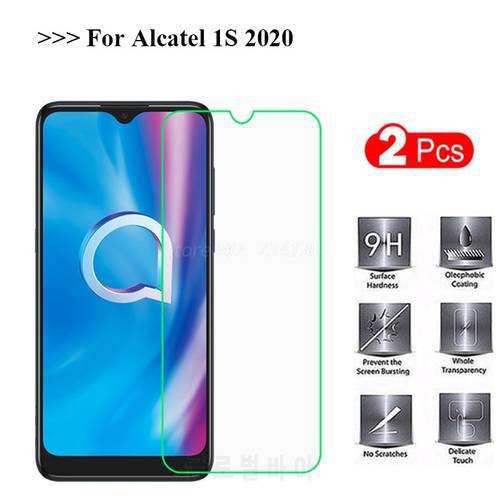 2PCS Glass For Alcatel 1S 2020 1 S Screen Protector 6.22