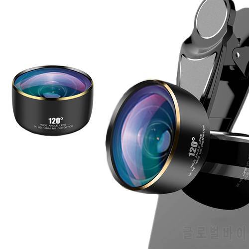 Universal 120 Degree Phone Wide Angle Lens 16mm HD No Distortion Cellphone Camera Lenses for iPhone 11 X Android Most Smartphone