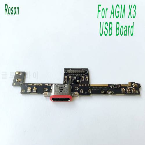 Roson For AGM X3 USB Plug Charge Board USB Charger Plug Board Module For AGM X3 Mobile Phone Repairing Fixing Replacement