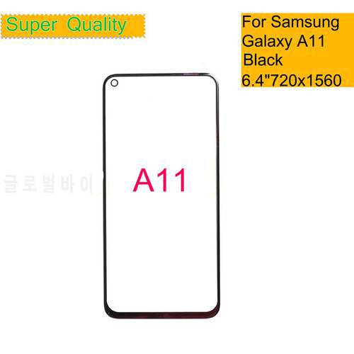10Pcs/Lot For Samsung Galaxy A11 A115F Touch Screen Front Glass Panel LCD Outer Display Lens A11 A115U Front Glass With OCA Glue