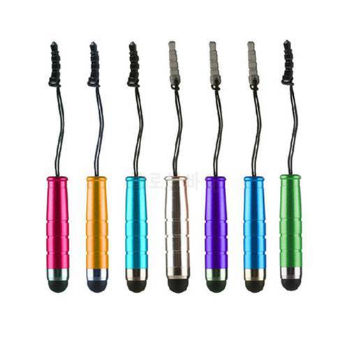 Universal mini 2 in 1 3.5mm dust plug + Capacitive Touch Screen Stylus Pen for iPhone xs 5S 6 7 plus iPad samsung huawei tablet