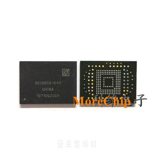 SDIN5C2-64G eMMC BGA169 NAND Flash IC 64GB Memory Store Chip 4.41 Verison Soldered Ball