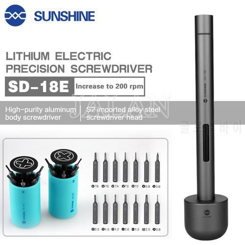 Sunshine SD-18E Electric Screwdriver With Ntelligent Lithium Battery And 3pcs LED Light 14pcs S2 Alloy Steel Material Bits Tip