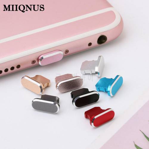 1PC Colorful Durable Metal Anti Dust Charger Dock Plug Stopper Cap Cover for iPhone X XR Max 8 7 6S Plus Cell Phone Accessories
