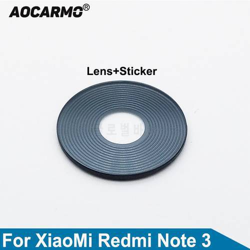 Aocarmo For XiaoMi Redmi Note 3 Rear Back Camera Lens Glass Φ11.40mm With Adhesive Sticker