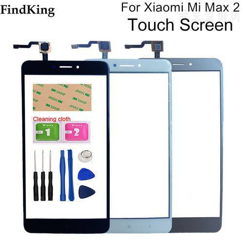6.44&39&39 Touch Screen For Xiaomi Mi Max 2 Touch Screen Glass Digitizer Panel Front Glass For Xiaomi Max 2 Sensor Adhesive
