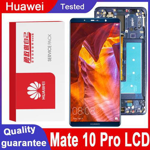 100% Tested 6.0 Display with Frame Replacement for Huawei Mate 10 Pro LCD Touch Screen Digitizer Assembly BLA-L09 BLA-L29