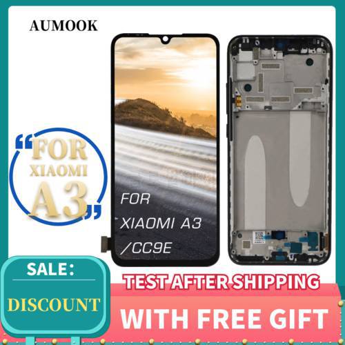 Super AMOLED LCD For Xiaomi MI A3 Display Touch Screen With Original Frame Digitizer Assembly For MI CC9e Display Replacement