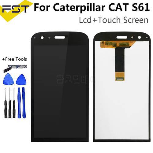 For Caterpillar CAT S61 LCD Display+Touch Screen Digitizer Assembly Touch Panel Replacement Parts+Tools cat s61 lcd with frame