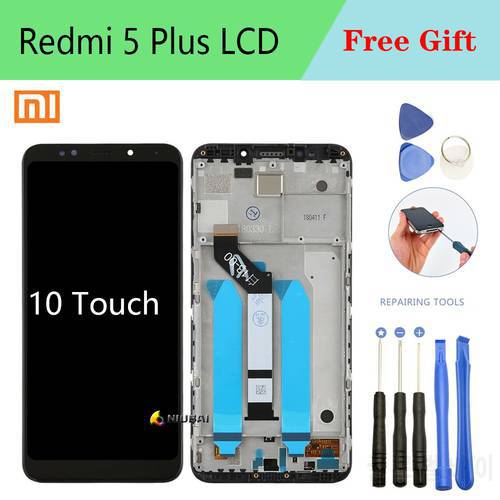 Original For Xiaomi Redmi 5 Plus LCD Display Frame Screen Redmi5 Plus LCD Digitizer Replacement Repair Spare Parts 10 Touch