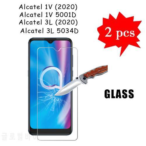 For Alcatel 3L 2020 5034D Tempered Glass Protective Film Explosion-proof Screen Protector For Alcatel 1V 2020 5001D Cover Glass