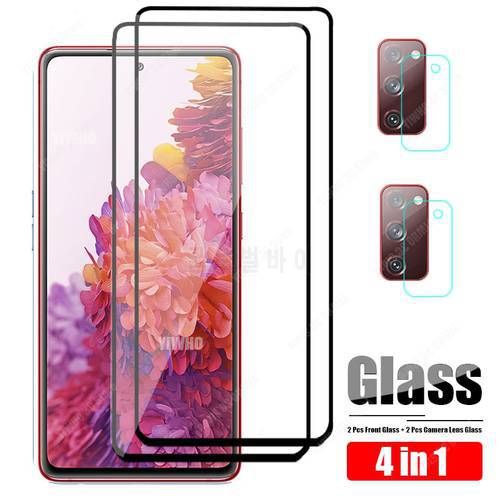 For Samsung Galaxy S20 FE Glass Screen Protector On For Samsung S20 FE Protective Glass Safety Front Tempered Camera Film S 20FE