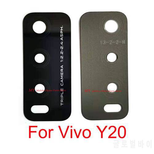 10 Pieces For Vivo Y20 Rear Camera Back Glass Lens Cover For Vivo Y20 Main Facing Camera Lens Glass With Sticker Spare Parts