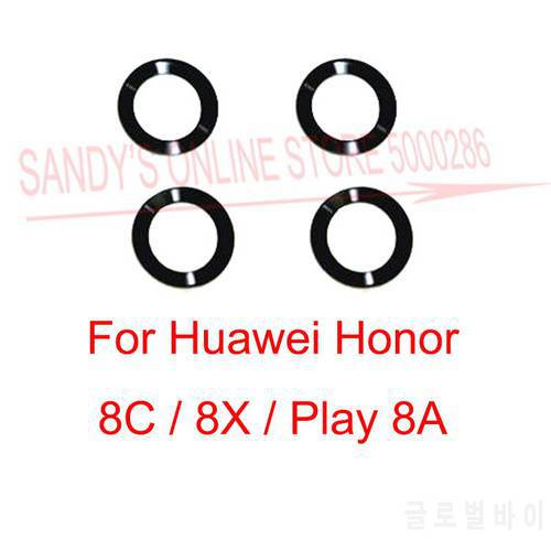 10 PCS New For Huawei Honor 8C 8X Play 8A Rear Back Camera Glass Lens Repair Parts With Adhesive Tape For Honor8x Honor8c