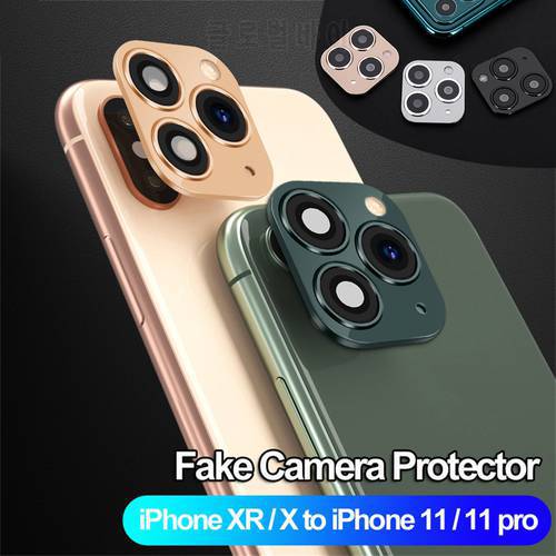 For iPhone Phone Upgrade Screen Protector Fake Camera Lens Sticker Seconds for iPhone X / XS Max Change to iPhone 11 pro Max