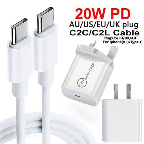 20w Usb Pd Charger Usb C Charger EU plug For Iphone 12/ Pro MAx for Samsung Quick Charge 3.0 Charger Usb Type C Charge