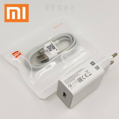Xiaomi Mi 9 SE Fast Charger QC3.0 18W Quick Charge Adapter Type C Cable For Mi 8 10 A1 A2 F2 X3 Redmi Note 7 8 9 K20 K30 Pro 9S