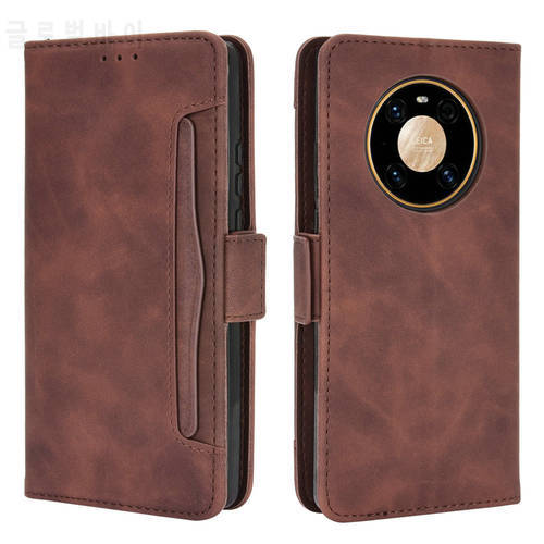 Mate50 Mate 40 Pro Plus Flip Case Removable Slot Leather Holder for Huawei Mate 50 Pro Case Wallet Cover Funda Mate40 50 SE capa