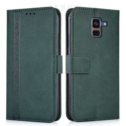 Wallet Leather Case for Samsung Galaxy A8 Plus A730 SM-A730F Back Cover Phone Flip Case for Samsung A8+ A730F Case