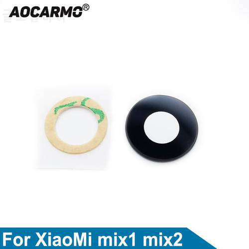 Aocarmo For Xiaomi Mi X1 X2 Rear Back Camera Lens Glass With Adhesive Sticker Replacement Part