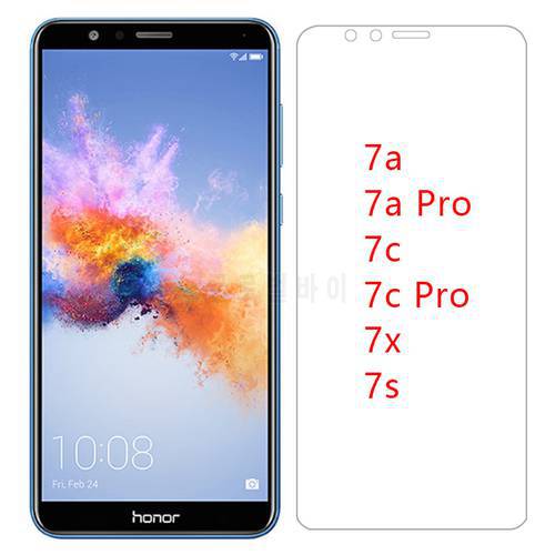 protective glass honor 7x 7s 7a 7c pro screen protector tempered glas for huawei 7 x s a c x7 s7 a7 c7 7apro 7cpro honor7x honer