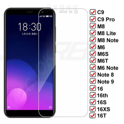 9D Protective Glass For Meizu C9 Pro M8 Lite M6S M6T M6 Note 8 9 Tempered Screen Protector 16 16S 16XS 16T 16th Glass Film Case