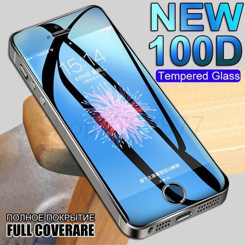 100D Protective Glass On The For iPhone 5S 5 5C SE Tempered Screen Protector Glass For Apple iPhone SE 5S Safety Protection Film