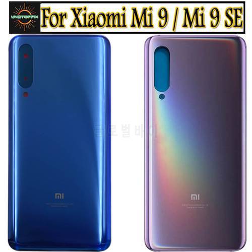 New for Xiaomi mi 9 Back Battery Cover Rear Door Housing Case Glass Panel Mi9 SE Replacement Parts For xiaomi mi 9 Battery Cover