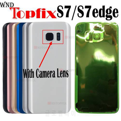 For Samsung S7 Edge Battery Cover For Samsung Galaxy S7 Edge G935 S7 G930 Back Door S7 G930F Battery Housing + Camera Lens Frame