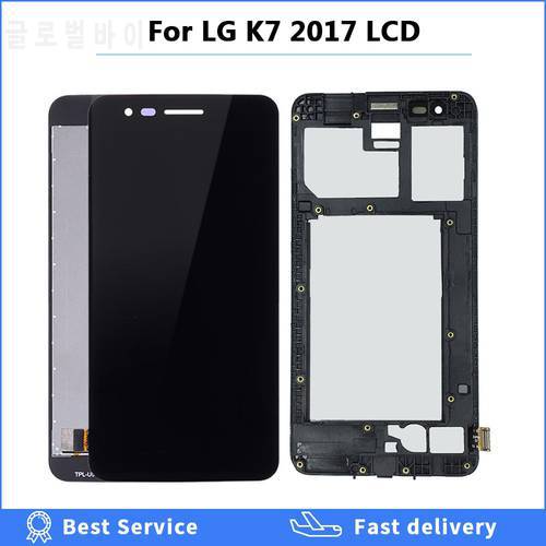 Original quality 5.0 inch Display For LG K7 2017 LCD Touch Screen Digitizer Replacement Parts X230DSF X230 LCD + frame tested