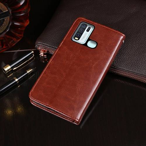 For Vivo Y30 Case 6.47 inch Business Stand Flip Wallet Leather Fundas Case for Vivo Y30 Cover Phone Bags Accessories