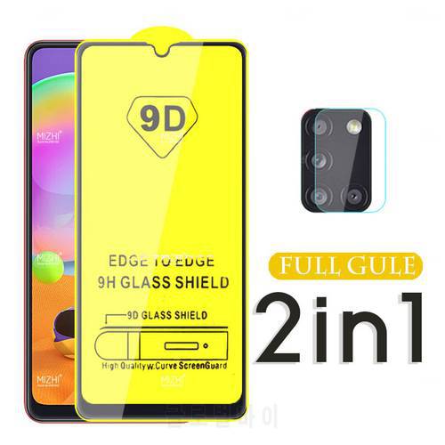 2 in 1 9d protective glass on samsun a31 camera lens screen protector for samsung galaxy a31 a 31 sm-a315f safety glass film