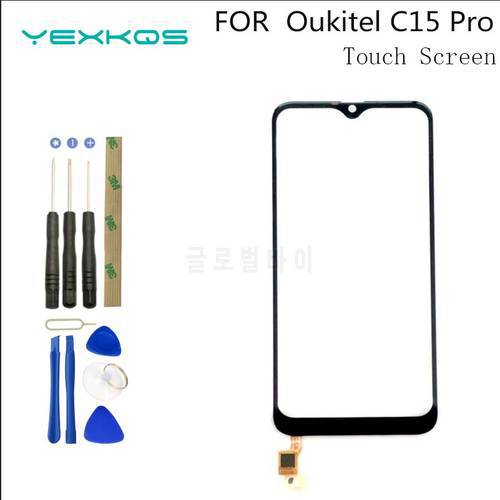 Mobile Touch Screen For Oukitel C15 Pro TouchScreen Phone Front Glass 6.088&39&39Digitizer Panel Sensor Repair Tools