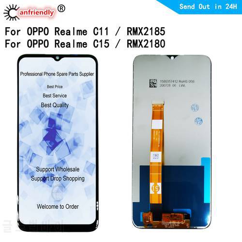LCD for OPPO Realme C11 C12 C15 RMX2185 RMX2180 RMX2189 LCD Display Touch Panel Screen Digiziter Sensor With Frame Assembly