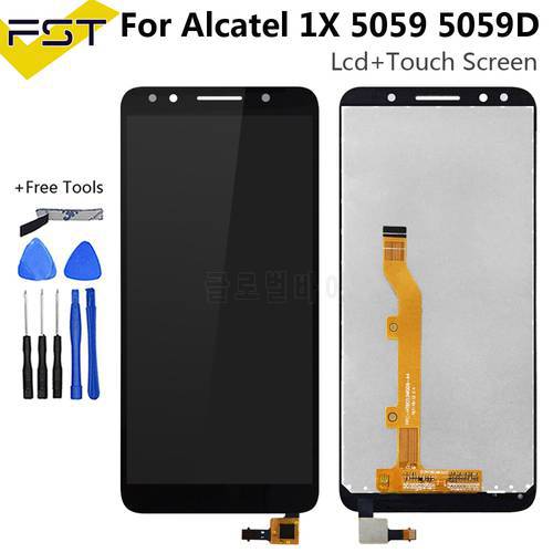 5.3&39&39For Alcatel 1X OT5059 5059 5059A 5059D 5059I 5059J 5059T 5059X 5059Y LCD Touch Screen Digitizer Glass LCD Display Assembly